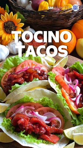 Taco 'bout a match made perfection! Sweet Tocino in a tortilla, topped with all your favorites—it’s a flavor you can’t resist! 🌮✨ | SM Markets