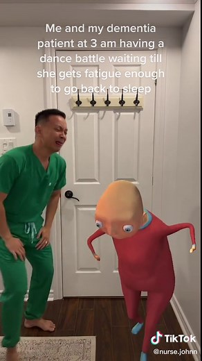 She makes me repeat the dance until I get the steps properly. She don’t realized she changed the steps at least 10 times and also thought I was her husband, she’ll divorce me and wont sleep if i dont get this perfect. #nursejohnn #nurse #nursesoftiktok #nurselife #nurses #nursehumor #nursing #nursingstudent #nursingschool #nursetiktok #nurseproblems #medicaltiktok #medicalhumor #hospitallife #hospitaltiktoks #healthcareworker #healthcarehumor #cna #cnalife #travelnurse #fyp #fypシ #dementia