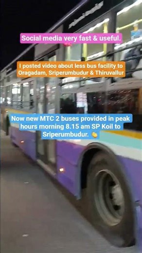 New MTC bus service from Chengalpet to Sriperumbudur via Oragadam