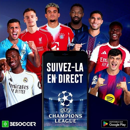 Téléchargez l'application pour suivre en direct tous les matchs...