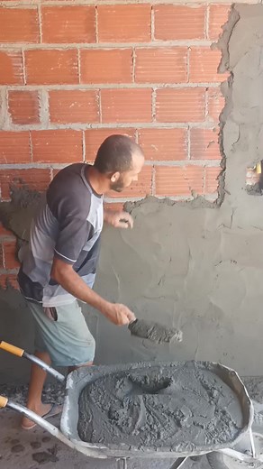 Fazendo reboco de parede #reboco #Qualidade #construcao #viralreels | Construção Brito