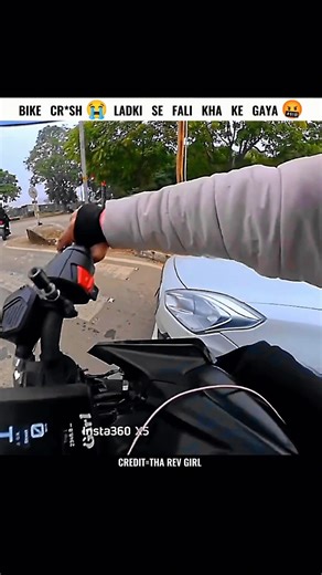 BIKE CR*SH 😭 LADKI SE GALI KHA KE GYA 🤬 #shorts #motovlog #ktm #crash