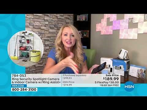 Ring Security Spotlight Camera and Indoor Camera with Ri...
