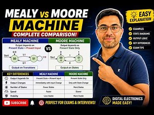 Mealy vs Moore Machine Explained | Difference Between Mealy and Moore Machine