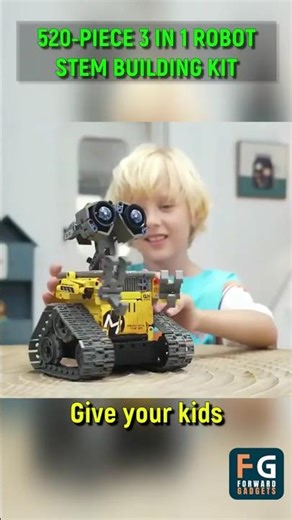 This 520-Piece 3 in 1 Robot STEM Kit Makes Learning Fun #shorts #stemtoys #buildingblocks #rc