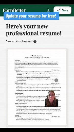 Updating your resume can be easy and free - yep, you heard that right! Just use our AI tool at EarnBetter.com and youll have a new professional resume within minutes. 💪🏻💯🙌🏻 #earnbetter #earnbetterhq #resume #resumetips #resumehelp #freeresume #freeresources #freetools #freeai #jobsearchtiktok #resumetok #resumesupportservices #greenscreenvideo