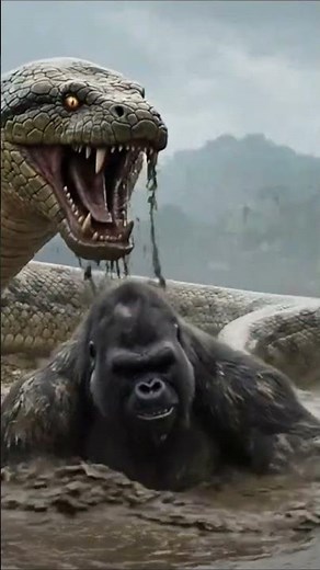 Brutal Jungle Fight 🐍 | King Kong vs Giant Anaconda Battle