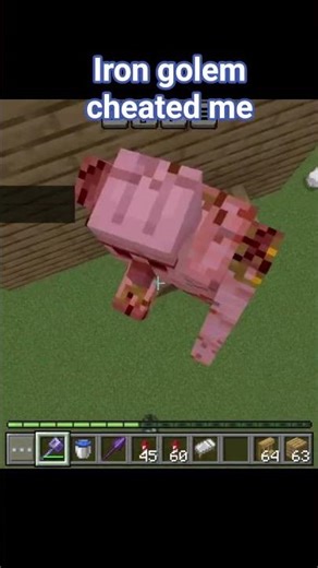 #trending #minecraft Parkour but iron golem cheated me #minecraft