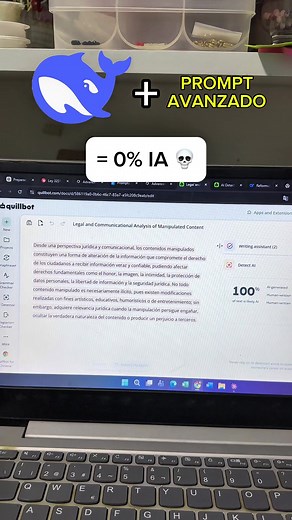 ¿Cómo quitar el 100% IA con tan solo una herramienta de inteligencia artificial? #fyp #tesis #inteligenciaartificial #prompt