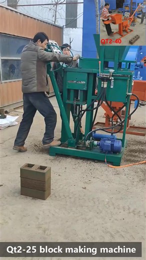 Hand operated hydraulic clay brick making machine interlocking soil brick block machine with diesel engine