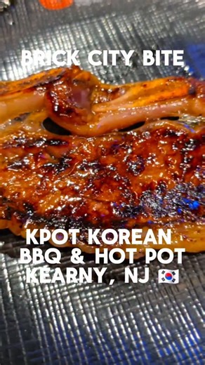 Brick City Bite on Instagram: "KPOT Korean BBQ & Hot Pot 🇰🇷 230-240 Passaic Ave, Kearny, NJ 07032 It’s hard to believe marinated short rib, thinly sliced grilled meat, and healthy Korean bone broths can be found at a chain restaurant. Good thing K-Pot has made Korean BBQ and hot pot as approachable as ever. The DIY process of ordering and grilling meat was explained by our exceptional server Christine, who also made us her signature dipping sauce. With a soju bomb to open up the palate, we sta