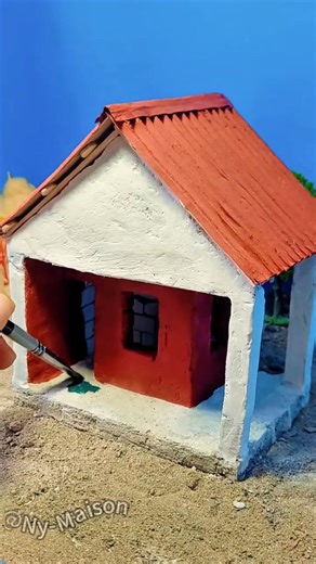 Je construis une maison avec des briques minuscules #satisfying #construction #minihouse