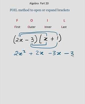 F-O-I-L method of Expanding double Brackets: complete algebra Part-20 series #igcse #ibmath #algebra