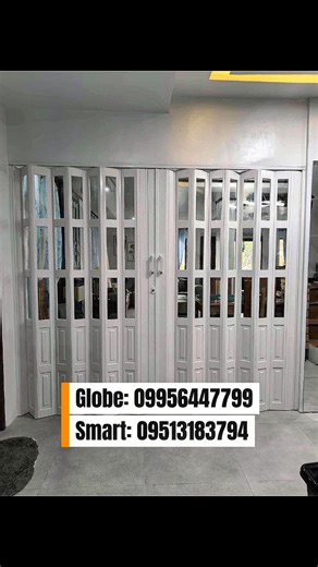 10K views · 23 reactions | Our Accordion Doors are more than just divider, it is also one of the most space-saving and stylish solutions for your home or office! ✨Made from heavy-duty PVC, our high-quality Accordion Doors are perfect for useSend us a message for a free estimate or contact us: Globe: 09956447799 Smart: 09513183794 (Viber and WhatsApp are available on both numbers) | Gray Home Decor & Interior Design | Facebook
