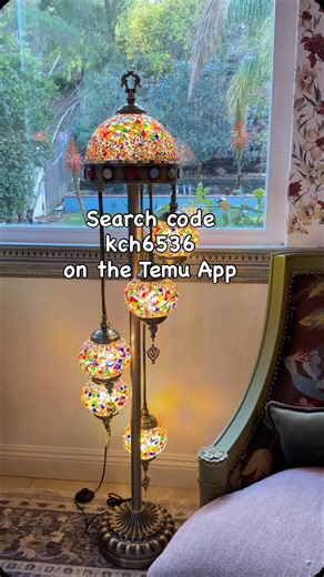 Tap to Glow!!! This Turkish mosaic floor lamp completely transformed my space! The colors, the sparkle, the warm glow, it lights up the room beautifully with one simple step. If you love statement pieces that make your home feel cozy and unique, this one is a must-have! @temu @shoptmu Search code: kch6536 on the Temu App to get the deals. First come, first served! #temu #temufinds #shoptmu | Chazadiylady