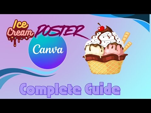 Canva Design Tutorial | Ice Cream Poster Making for Beginners