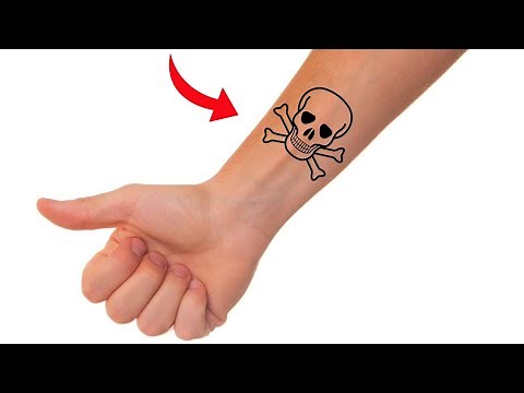 how to make at home hand danger tattoo |easy tattoo sticker