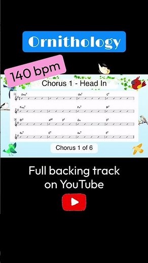 Ornithology - 140 bpm backing track #jazz #jazzstandard #backingtrack
