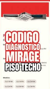 CODIGO DIAGNOSTICO "PC01" MIRAGE CI MAGNUM #mirage #inverter #aireacondicionado #heat #hvac