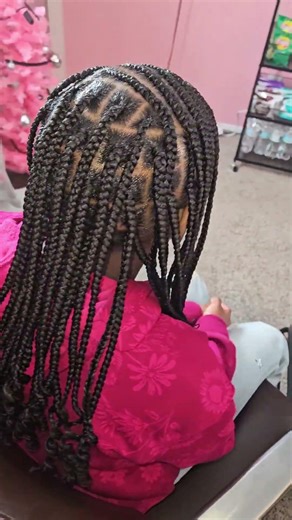 Cute Kids Braids with Extensions and Curly Ends | Long-Lasting Protective Style
