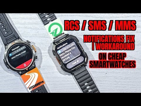CHEAP SMARTWATCH RCS SMS MMS NOTIFICATIONS FIX / WORKAROUND Glory Fit Pro Fit Cloud Pro #android