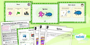 Computing: Programming Turtle Logo and Scratch: Sprites Year 2 Lesson Pack 6