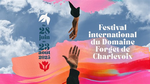Lancement du Festival 2025!🎉 Le Domaine Forget de Charlevoix est fier de dévoiler la 47e édition de son Festival international, qui se tiendra du 28 juin au 23 août 2025. Cette programmation estivale riche et variée est une véritable invitation au voyage : un hymne à la découverte, à la rencontre et à l’émotion. De Monteverdi à Farrenc, de Vivaldi à Oscar Peterson, la programmation 2025 propose un éventail riche de styles, d’époques et de formats, mettant en lumière des artistes de renom tels q