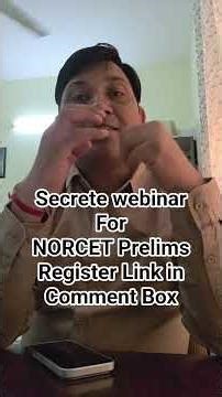 secrete webinar for NORCET Prelims exam strategy