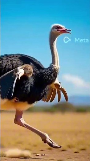 ostrich running at full speed 🐦💨 | crazy fast bird shorts