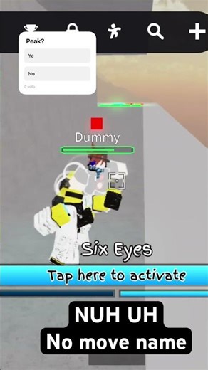 Gojo sneak peek #jjs #roblox #gojo #skillbuilder #satoru #satorugojo