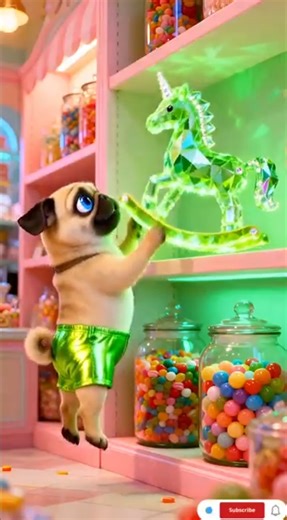 The Cute Pug's Neon green Rocking Car Surprise! The Coolest Ride to Share with All His Friends! #pug