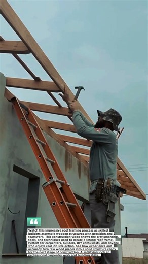 Roof Framing Skills In Action #Construction #Carpentry #Woodwork