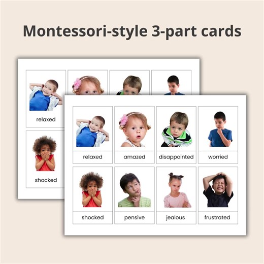 Emotion Face Flashcards, Photo Emotions Flashcards, Printable Feelings Flash Cards, Real Children Emotions, Preschool, Toddler Activities - Etsy