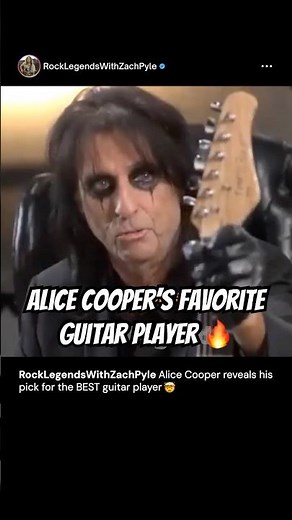 Alice Cooper Reveals His Favorite Guitar Player — Jeff Beck 🤯🔥#rockmusic #alicecooper #shorts