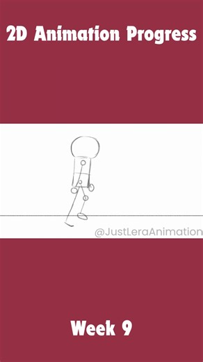Short | 2D Animation Progress - Week 9 | Walk cycle