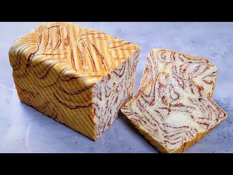Marble Loaf bread , soft and flaky❗ ❗