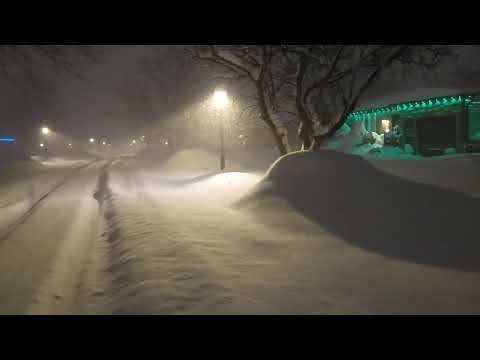 Full Video: Taking a Long Walk in Very Heavy Lake Effect Snow | Knee Deep Snow | December 12th 2024