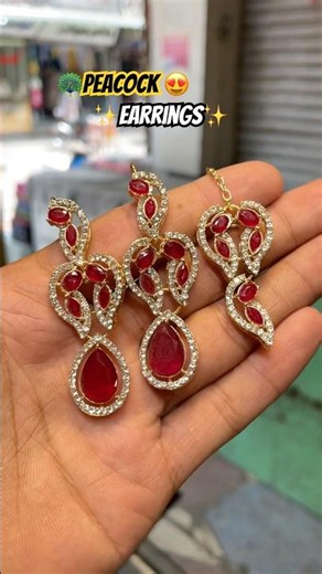 ❤️ Gorgeous Peacock Earrings & Tikka Set ❤️