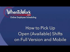 Employees - How to Pick Up Open Shifts