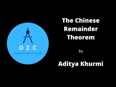 The Chinese Remainder Theorem by Aditya Khurmi
