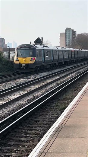 Southeastern Class 707 City Beam train passes through New Cross to head for London Charing Cross