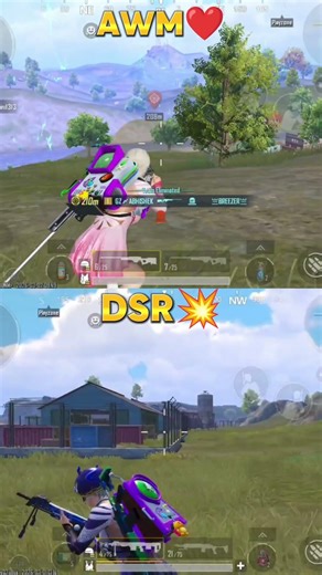 AWM vs DSR 👑 Real One Shot King? 💀 | BGMI Sniper Battle #bgmi