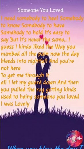 Lewis Capaldi – Someone You Loved (Lyrics Video) | Heart Touching Song ❤️