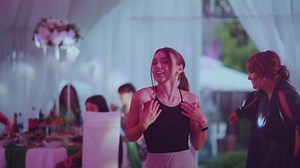 Nizhny Novgorod, Russia, July 22, 2022. Disco, people dancing at a party, dance floor, wedding disco