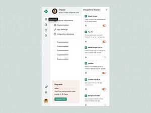 Fluid SaaS Navigation & Sidebar UI Concept
