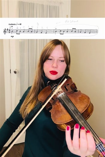 Play along with me 🎻 The notes are on the screen so you can practice together with me. A beautiful Bohemian folk melody in E minor ✔️calm, simple, and expressive. 🎼 Sheet music at the end of the video From Solos for Young Violinists, Volume 1 by Barbara Barber #violin #playalong #violinpractice #beginningviolin #classicalmusic