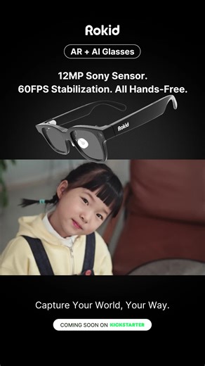 Discover Rokid Glasses, the ultimate AR companion for work, travel, & play! At just 49g, they blend cutting-edge tech with all-day comfort, transforming how you connect & create. Enjoy: • 1500nits vibrant display • Real-time translation in 6 languages • Open AI model selection • Up to 6hrs nonstop music • 12MP camera for stunning shots | Rokid Global | Facebook