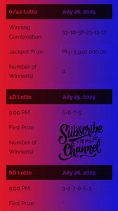PCSO Lotto Results Today July 26, 2025 | 2D, 3D,4D,Swertres, 6/58, 6/55, 6/49 & More 🏷️ Tags: 1. PCSO lotto results 2. July 18 2025 lotto 3. 6/58 lotto result today 4. 6/55 lotto draw 5. Swertres result today 6. EZ2 2D lotto 7. STL lotto results 8. Philippine lotto results 9. Lotto draw today 10. PCSO official results 11. 4D lotto results 12. 6D lotto result July 18 13. Jackpot lotto Philippines 14. Winning numbers PCSO 15. Lotto updates July 2025 #2Dlottoresult #3Dlottoresult #4Dlottoresult #L