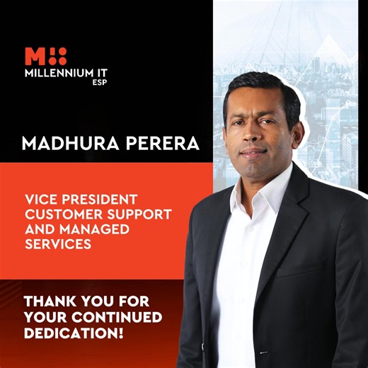 A historic milestone for MillenniumIT ESP. After 30 years of dedication, innovation, and impact, Madhura Perera becomes the first to be awarded the honorary title of MIT ESP Distinguished Technologist. This recognition celebrates not only an exceptional career, but a legacy of technical excellence, mentorship, and contribution to the evolution of our technology capabilities. Congratulations, Madhura – your journey continues to inspire us all. 👏 #MillenniumITESP #DistinguishedTechnologist #Leade