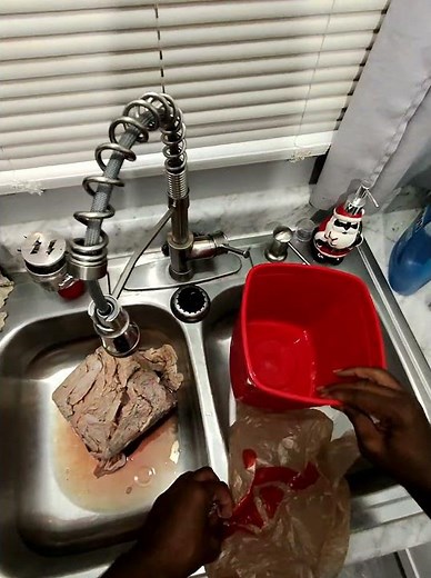 How I set up to clean chitterlings